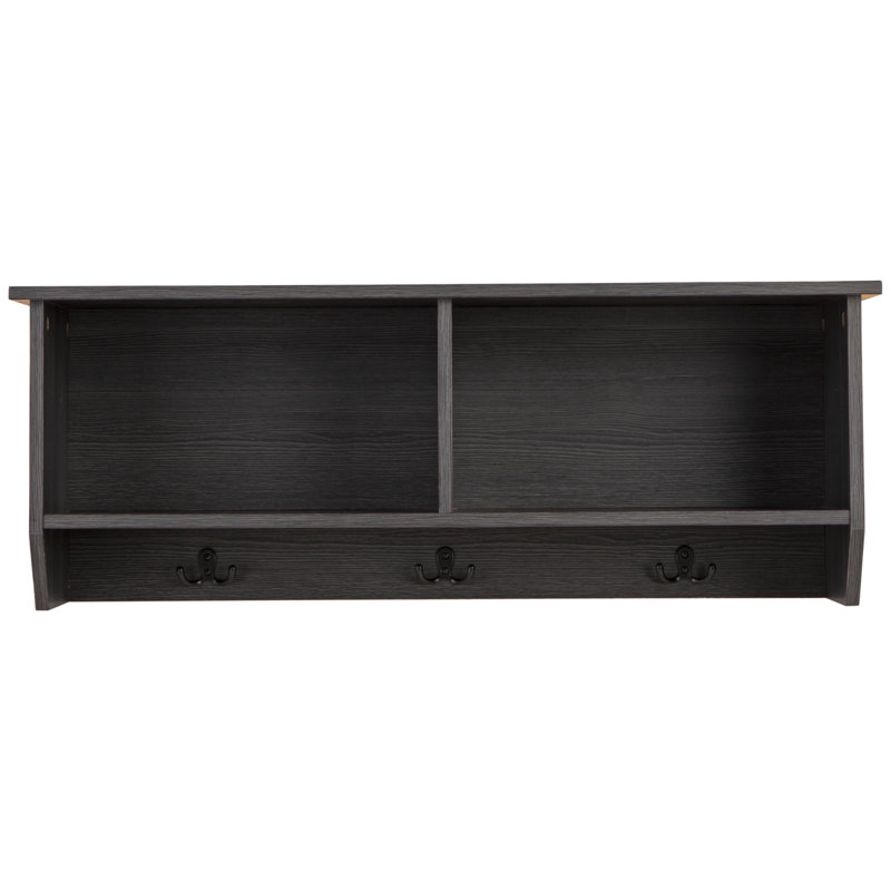 Three Posts™ Herrod Solid Wood Accent Shelf with Hooks Wayfair